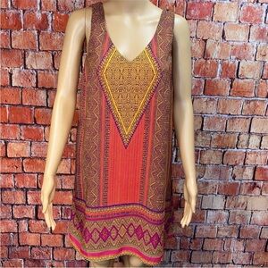 City Triangles Print Shift Dress